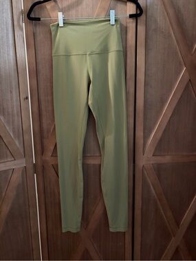 LULULEMON Olive Green High-Rise Leggings SIZE 4